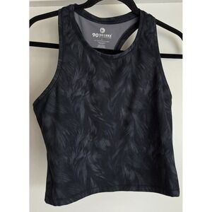 90 Degree by Reflex Women Tank Top Large Black Sport Activewear